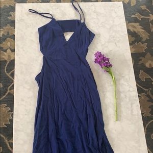 Blue Backless Maxi Dress
